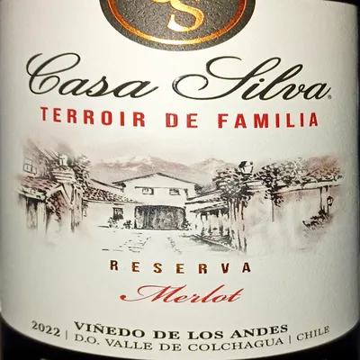 2022 Merlot, Reserva Terroir de Familia, Casa Silva, Colchagua, Chile.
